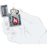 Зажигалка ZIPPO FLAME DESIGN STREET CHROME 49576